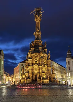 Town Square Prints: Pillar of the Holy Trinity in the Upper Town Square in Olomouc, Czech Republic