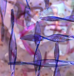 Abstract Prints: Pink and purple glass abstract