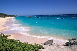 Long Bay Prints: Pink sand beaches at Warwick Long Bay Bermuda