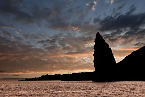South America Prints: Pinnacle Rock at sunset, Bartholomew Island, Galapagos Islands, Ecuador