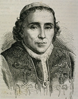Pontiff Prints: PIUS VII (1740-1829). Italian pope, named Luigi Barnaba Gregorio Chiaramonti. Elected