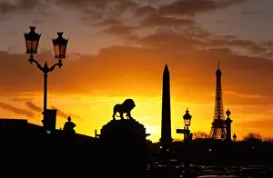 Place de la Concorde; Eiffel Tower; Obelisk; Paris; France