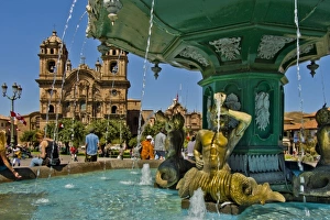 Cusco Prints: Plaza de Armas, the center of Cuzco, Peru