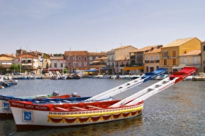 Sea Port Prints: The pleasure boat harbour in Meze. Languedoc. France. Europe