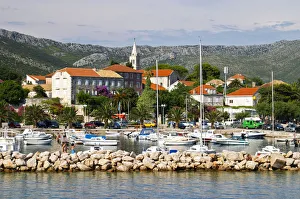 Images Dated 8th July 2006: The pleasure boat harbour and the village. Orebic town, holiday resort on the south