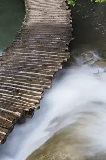 Images Dated 4th May 2010: The Plitvice Lakes in the National Park Plitvicka Jezera in Croatia. Typical plank path