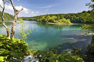 The Plitvice Lakes in the National Park Plitvicka Jezera in Croatia. The lake Kozjak