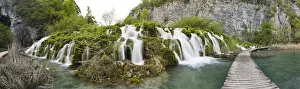 The Plitvice Lakes in the National Park Plitvicka Jezera in Croatia. The lower lakes