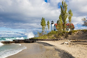 Point Betsie Lighthouse on Lake Michigan, Benzie County, Frankfort, MI