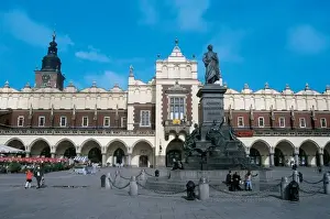 Poland. Krakow. Central Market Square (16th century) with the building Cloth Market