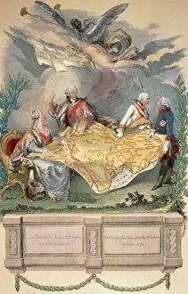 Royalty Prints: POLAND. XVIII Century. Allegory of the First Division: Catherine II