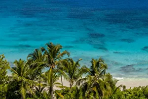 Shoreline Prints: Police Bay Beach, Mahe, Republic of Seychelles, Indian Ocean