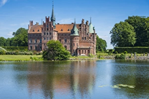 Reflecting Prints: Pond before the Castle Egeskov, Denmark