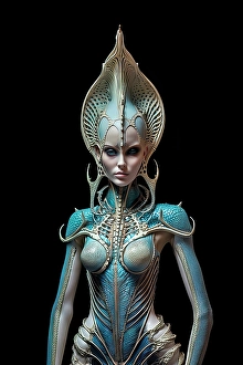 AI Generated Image Prints: Portrait of alien woman. ©Jim Zuckerman / Jaynes Gallery / DanitaDelimont.com