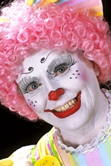Portrait of a clown with makeup for a childrens show