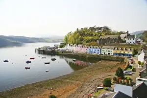 Trotternish Peninsula Prints: Portree, Scotland. Some beautifully colored houses welcome travelers into the port town of portree