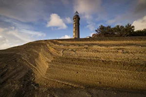 Images Dated 9th May 2017: Portugal, Azores, Faial Island. Capelinhos volcanic eruption site and lighthouse