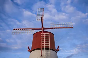 Images Dated 11th May 2017: Portugal, Azores, Pico Island, Madalena. Traditional windmill