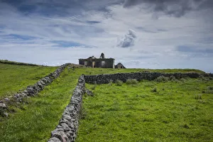 Farmhouse Prints: Portugal, Azores, Santa Maria Island, Terca. Abandoned house