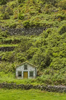 Portugal, Azores, Santa Maria Island, Pico Vermelho. Old farmhouse