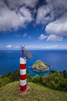 Images Dated 24th May 2017: Portugal, Azores, Santa Maria Island, Sao Lourenco. Small navigational marker