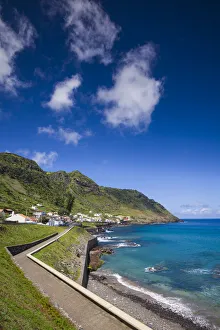 Images Dated 24th May 2017: Portugal, Azores, Santa Maria Island, Sao Lourenco. Seaside view of town