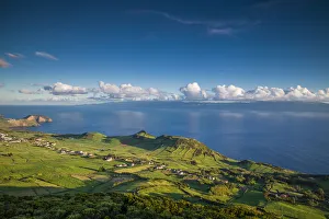 Images Dated 16th May 2017: Portugal, Azores, Sao Jorge Island, Pico da Velha. Elevated landscape view