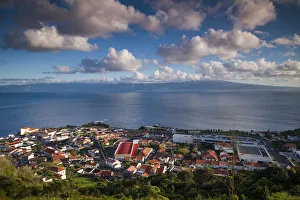 Images Dated 16th May 2017: Portugal, Azores, Sao Jorge Island, Velas. Elevated town view