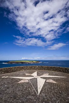 Images Dated 16th May 2017: Portugal, Azores, Sao Jorge Island, Topo. Ponta do Topo, compass rose mosaic