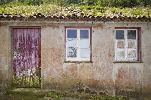 Portugal, Azores, Sao Miguel Island, Porto Formoso fishing shacks