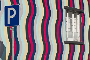 Images Dated 20th May 2017: Portugal, Azores, Sao Miguel Island, Ponta Delgada. Colorful harborside building