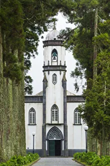 Images Dated 23rd May 2017: Portugal, Azores, Sao Miguel Island, Sete Cidades. Town church