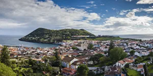 Images Dated 4th May 2017: Portugal, Azores, Terceira Island. Angra do Heroismo from Alto da Memoria park