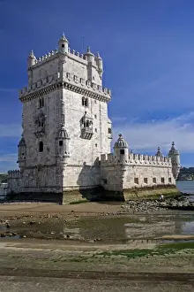 Images Dated 25th March 2007: Portugal, Lisbon. Belem Tower, a UNESCO World Heritage Site in the Belem district of Lisbon