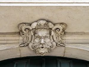 Lisbon Prints: Portugal, Lisbon. Close-up of carvings at the entrance of the Jeronimos monastery