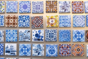 Images Dated 20th June 2015: Portugal, Lisbon. Historic Alfama district, examples of many versions of colorful