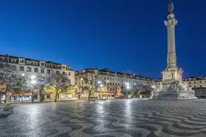 Images Dated 23rd May 2015: Portugal, Lisbon, Rossio Square at Dawn also known as Pedro IV Square ( Praca de D