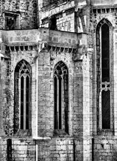 Lisbon Prints: Portugal, Lisbon. Ruins of the 14th-15th century Gothic church Igreja do Carmo in Chiado