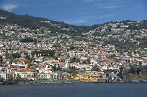 Images Dated 29th May 2010: Portugal, Madeira Island, Funchal. Historic yellow Saint Tiago Fortress (aka Forte
