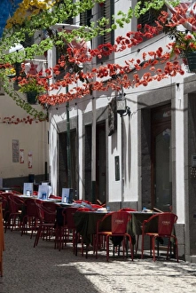 Images Dated 29th May 2010: Portugal, Madeira Island, Funchal. Downtown Funchal, typical street scene. Colorful