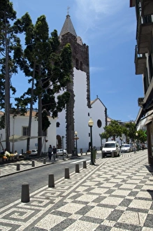 Images Dated 29th May 2010: Portugal, Madeira Island, Funchal. Downtown clock tower of Gothic 15th century Roman