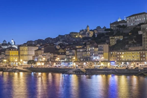 Images Dated 28th May 2015: Portugal, Porto, Douro Waterfront Twilight