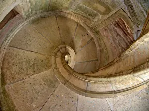 Stairway Prints: Portugal, Tomar. Stairway in the Royal Cloister of the Convent of Christ in Tomar