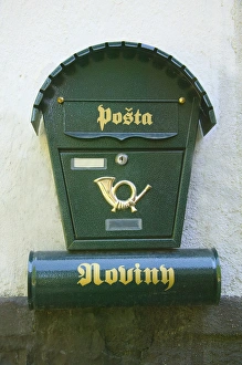 Post Office Prints: Postal box in Karlstejn, Central Bohemia, Czech Republic