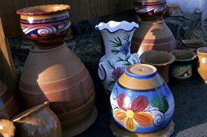 Panama City Prints: Pottery in market Panama City, Panama