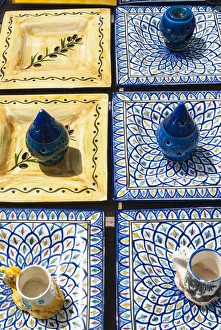 Images Dated 22nd June 2010: Pottery for sale, Tabarka, Tunisia, North Africa, Africa