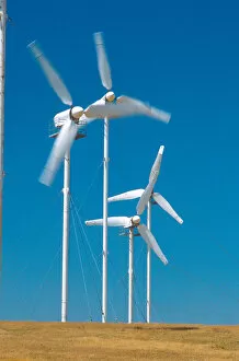 Power generating windmills at Altamont Pass, California. power, generate, generating