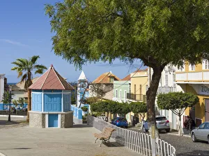 Dry Season Prints: Praca 12 de Setembro. Sao Filipe, the capital of the island