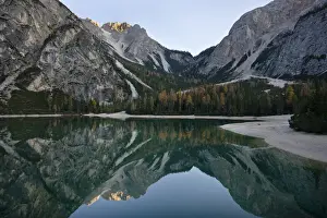 Idyll Prints: The Pragser Wildsee (Lake Prags, Lago die Braies) is one of the main toruist attractions