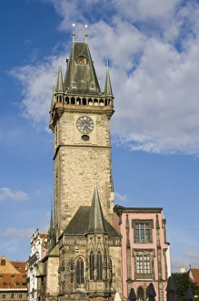 Prague Astronomical Clock or Prague Orloj. The oldest part of the Orloj, the medieval